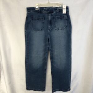 NWT LOFT Wide Leg, High Rise, Women's Denim Jeans, Regular Fit, Blue, Size 27/4